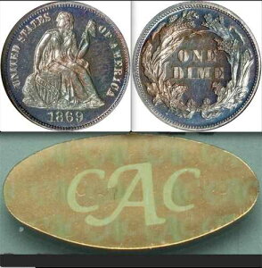 1869 NGC PR61 �S�[���h CAC Pop. ONE �I�[���v���[�t 10�Z���g�ȉ� PR62 (1796�N�ȍ~)�I �����_�C��
