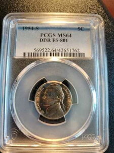 1954-S �W�F�t�@�[�\���j�b�P�� ���A DDR FS-801 ���@���G�[�V���� PCGS MS-64