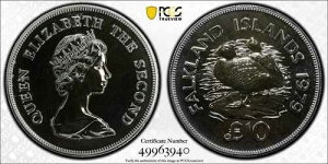 1979�N �t�H�[�N�����h���� 10�|���h �X�`�[�}�[�_�b�N�X �V���o�[�R�C�� Km# 12 PCGS MS68