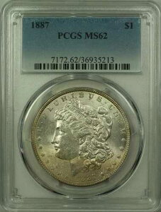 1887�N �����K�� �V���o�[�h�� 1�h���R�C�� PCGS MS-62 ���C�g�g�[�� (20) (G)