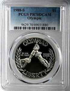 1988-S 1�h�� �I�����s�b�N / �I�����s�b�N �v���[�t �V���o�[ �h�� �R���� PCGS PR70 DCAM #49031880