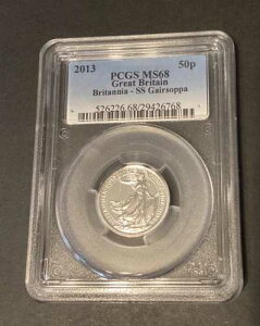 2013�N �p�� �u���^�j�A 50�y���X SS �Q�[���\�b�p PCGS �O���[�h MS 68