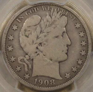 1908-O �o�[�o�[ �n�[�t�_���[ 50�Z���g PCGS�F�� F12