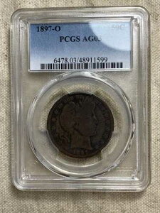 1897-O PCGS AG03 �o�[�o�[ �n�[�t�_���[ �L�[�f�C�g �^�t�R�C�� �قڃt������