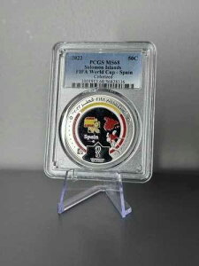 2022�N �\���������� 1/2�h���d�� �J�^�[�� FIFA���[���h�J�b�v PCGS MS68 �g�b�v�|�b�v 1/0