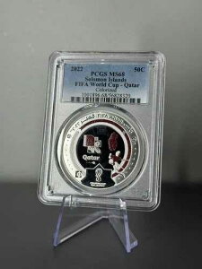 2022�N �\���������� 1/2�h���d�� �J�^�[�� FIFA���[���h�J�b�v PCGS MS68 �g�b�v�|�b�v 1/0