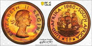 PR66RB 1960�N ��A�t���J 1�y�j�[ �v���[�t�APCGS �g�D���[�r���[ - ���������C���{�[�g�[��