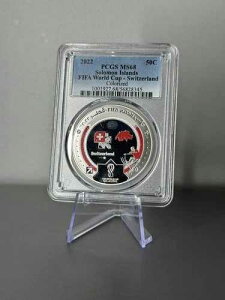2022�N �\���������� 1/2�h���d�� �J�^�[�� FIFA���[���h�J�b�v PCGS MS68 �g�b�v�|�b�v 1/0