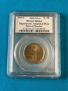 2003-P �~���g�G���[ PCGS MS64 ���V���g�� �N�H�[�^�[ IL 25C