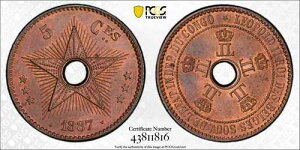 1887�N �R���S���R�� 5�T���`�[������ - MS64RB PCGS
