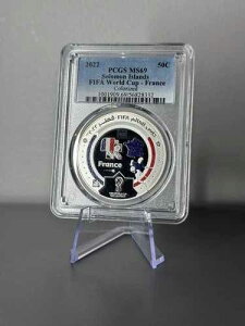 2022�N �\���������� 1/2�h���d�� �J�^�[�� FIFA���[���h�J�b�v PCGS MS69 �g�b�v�|�b�v 1/0