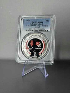2022�N �\���������� 1/2�h���d�� �J�^�[�� FIFA���[���h�J�b�v PCGS MS69 �g�b�v�|�b�v 1/0