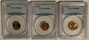 1944�N P�AD�AS �����J�[���Z���g�BMS66RD PCGS�A(12652)
