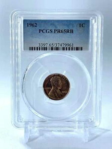 PR65RB 1962�N ���b�h�u���E�� �����J�[�� �y�j�[ PCGS �O���[�h 1�Z���g �v���[�t�R�C�� ���Ɋ󏭂�1�Z���g