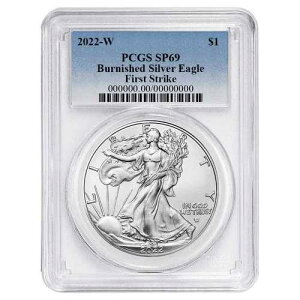 2022-W �o�[�j�b�V���d�グ 1�h�� �A�����J�� �V���o�[ �C�[�O�� PCGS SP69 FS �u���[���x��
