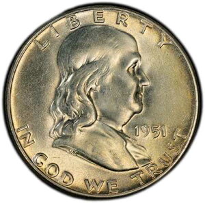 1951-P PCGS ���ɍ����� MS64 FBL �t�����N�����n�[�t�i����A�F�A�\�ʂƂ��� PQ �F��j