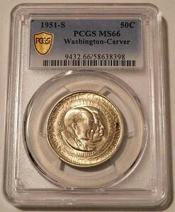 1951�N S ���V���g���E�J�[�o�[�L�O��݃n�[�t�h�� MS66 PCGS GSH �g�[�j���O