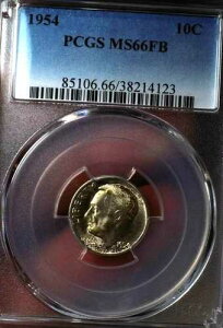 ���[�Y�x���g �V���o�[�_�C�� 1954�N PCGS MS 66 FB++++++ �A���_�[�O���[�h �p�X�e���g�[��