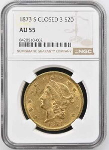1873 S �_�u���C�[�O���X ���o�e�B�w�b�h NGC AU-55 LOOKS BU