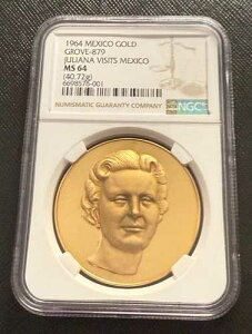 ���L�V�R 1964�N ���� 40.72�O���� NGC MS64 �W�����A�i�E���L�V�R�K��
