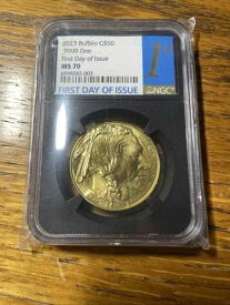 2023 PCSG MS70 GOLD アメリカンバッファロー 発行初日