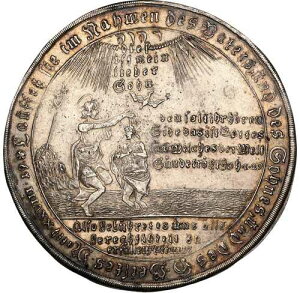 �h�C�c - Harz-Zellerfeld 1741 Baptismal Taler - NGC AU58 - �g�b�v�|�b�v�ō���!