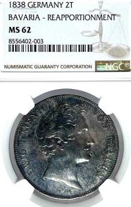 �h�C�c �o�C�G�����B 1838�N 2�^�[���[�ݕ� �^�[���[ NGC MS62 F.STG UNC �Ĕz��