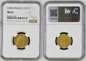 �t�����X - ���C14�� - 1/2 ���C�E�h�[�� 1690A - NGC MS62 - �g�b�v�|�b�v -