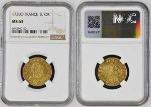 �t�����X - ���C 15 �� - Louis d'or aux lunettes 1730 Riom - NGC MS63 TOP POP-