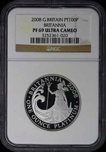 2008 G.BRITAIN �u���^�j�A PT100P NGC PR69DCAM �v���`�i 1�I���X �� �f�C�g