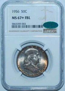 1956 NGC MS67+FBL CAC �t���x�����C�� �t�����N���� �n�[�t�_���[ �~���g�Z�b�g �g�[��