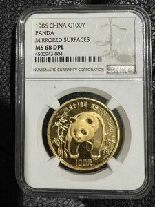 1986-P �S�[���h�p���_ 1�I���X 100�� NGC MS68DPL ���ʎd�グ