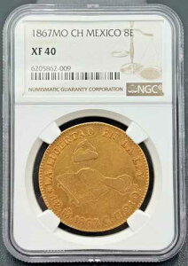 1867�N MO CH ���L�V�R�S�[���h 8�G�X�N�[�h NGC XF 40�A�ǍD�ȑō��ƕ\��
