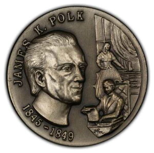 1.1�I���X .925 �X�^�[�����O�V���o�[ ���E���h - Wittnauer PMG - James K. Polk - SKU-F2674