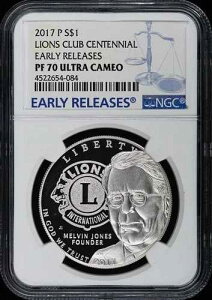 2017 P ���C�I���Y�N���u 100���N�L�O���������[�X S$1 NGC PR70DCAM