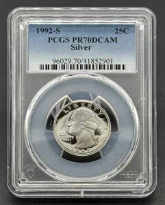 �f���炵���A�����J�� 1992-S 25C ���V���g����� PCGS PR70DCAM �v���[�t�R�C��