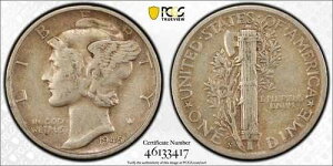 1945-S �A�����J���O�� �}�[�L�����[�_�C�� PCGS XF40 �T���t�����V�X�R������
