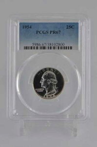 PR67 1954 PCGS �O���[�f�b�h �V���o�[ ���V���g�� �N�H�[�^�[ ���C�g�J���I���b�N �v���[�t�R�C�� #800