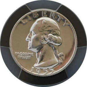 PR68 1955�N PCGS�F�� �V���o�[ ���V���g�� �N�H�[�^�[ ������ �v���[�t �󏭃R�C��