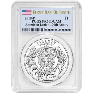 2019-P �v���[�t $1 �A�����J�݋��R�l�� 100���N PCGS PR70DCAM FDOI �����x��