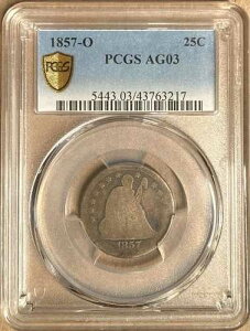 1857-O PCGS AG03 ���o�e�B�E�V�[�e�b�h�E�N�H�[�^�[ 25�Z���g - �j���[�I�[�����Y������