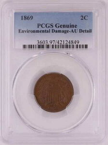 1869�N 2�Z���g2�Z���g�d�� PCGS AU �ڍ� - ������ (B2705)
