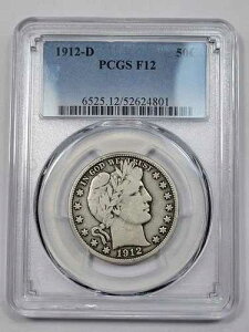 1912�N D 50�Z���g �o�[�o�[ �n�[�t�h�� PCGS F12 �f���o�[�~���g �x�^�[�f�C�g �i�C�X *K446