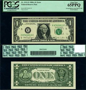 FR. 1915 E $1 1988-A �A�M������s�� ���b�`�����h ��]�u���b�N�� �G���[...
