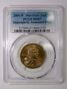 2001-P �T�J�K�E�B�A�E�_���[ PCGS MS67 �~���g�G���[ �s�K�؂ɏĂ��Ȃ܂����ꂽ SDB553