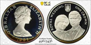 1981�N PR 68 DCAM �N���E�� �W�u�����^�� �_�C�A�i�� ���C�����E�F�f�B���O PCGS �V���o�[ 646