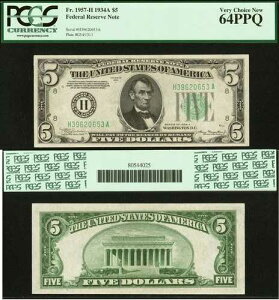 1934A 5�h���A�M������s�� PCGS 64PPQ - �Z���g���C�X -?? Fr 1957-H