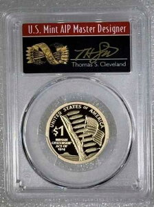 2024 S $1 �T�J�K�E�B�A�E�_���[ PCGS PR70DCAM �t�@�[�X�g�E�X�g���C�N �g�[�}�X�E�N���[�u�����h�E�A���[�Y