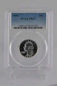 PR67 1954 PCGS �O���[�f�b�h �V���o�[ ���V���g�� �N�H�[�^�[ ���C�g�J���I���b�N �v���[�t�R�C�� #799