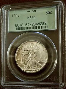 1943�N�E�H�[�L���O�E���o�e�B�E�n�[�t�h�� PCGS ms64 - ���B���e�[�W�E�O���[�����x��/���I�E�A�C�E�A�s�[��